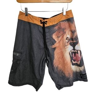 Billabong x‎ White Mike lion board shorts 30 waist